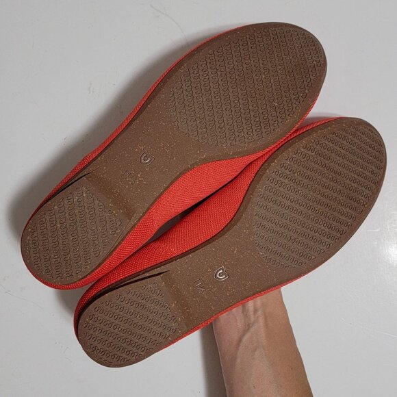 NEW Rothy's The Ballet Flats Womens 11.5 Glamour Red Holiday Comfort Chic - Picture 4 of 7